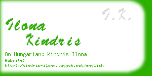 ilona kindris business card